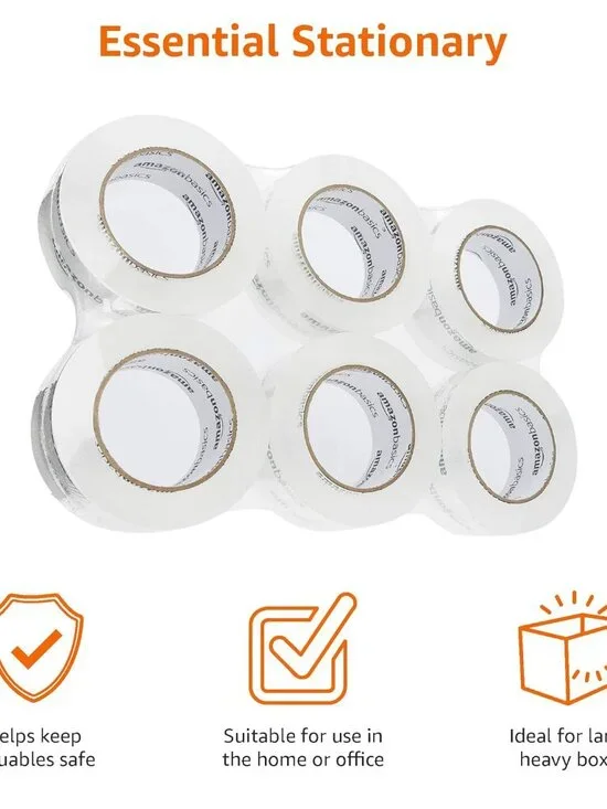 Ultimate 6-Pack Crystal Clear Packing Tape 1.88" x 109 Yards for Secure Sealing - Picture 3 of 9